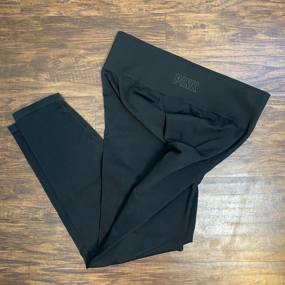 PINK Victoria's Secret Black High Rise Seamless Legging